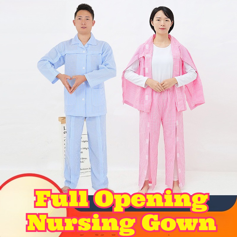 Summer Clothing Wear - Pyjama complet ouvert pour patient, style