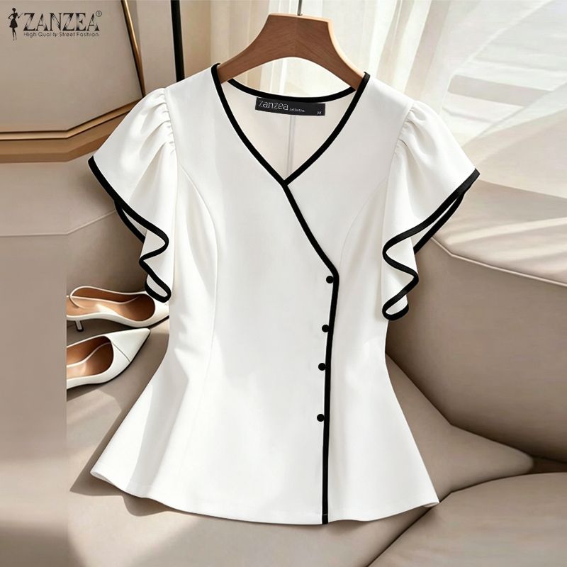 Summer Clothing Wear - ZANZEA – chemisiers élégants à bordure
