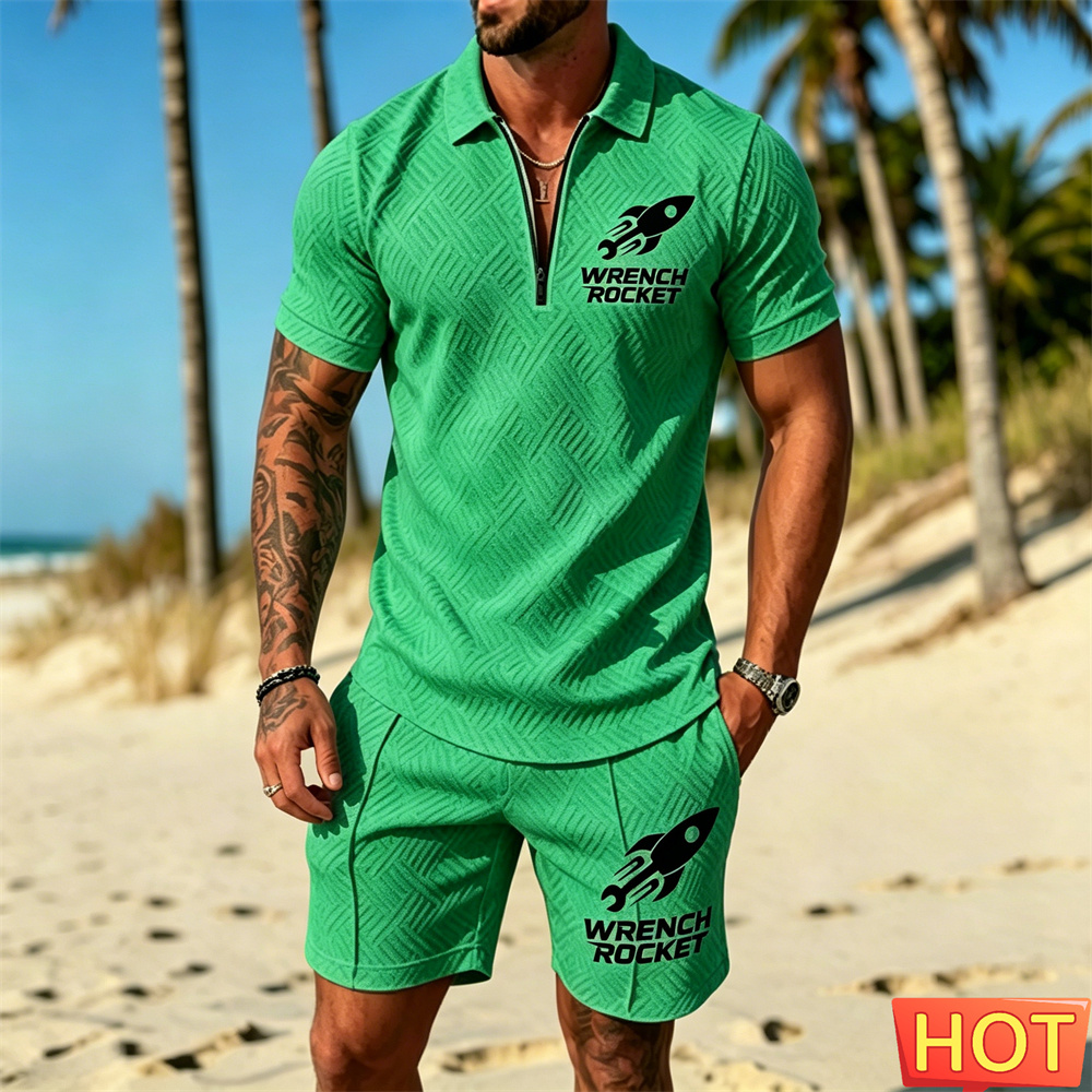 Summer Clothing Outfits - Ensemble polo décontracté pour homme, tenue