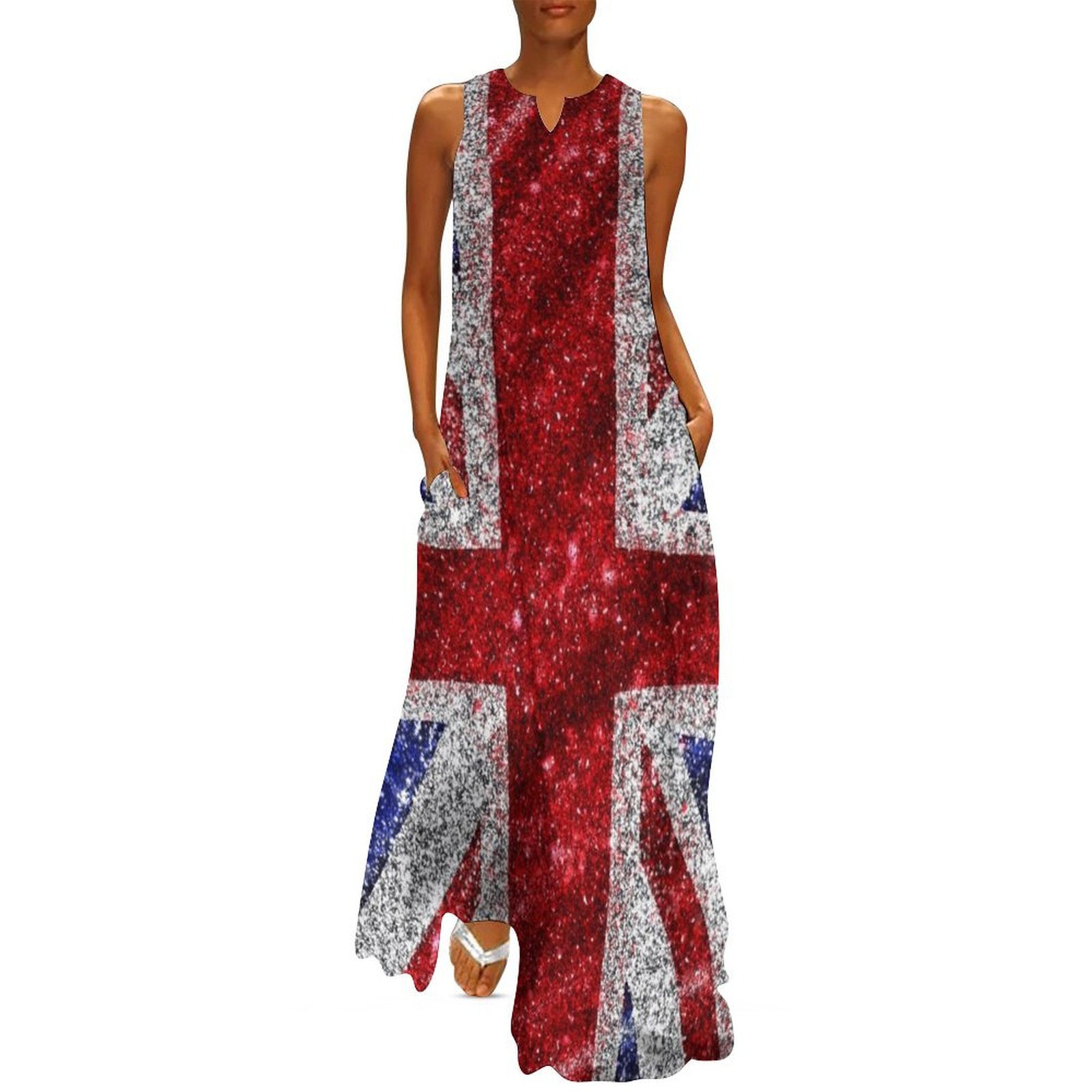 Womens Summer Clothing Uk - Robe à paillettes Union Jack Feel