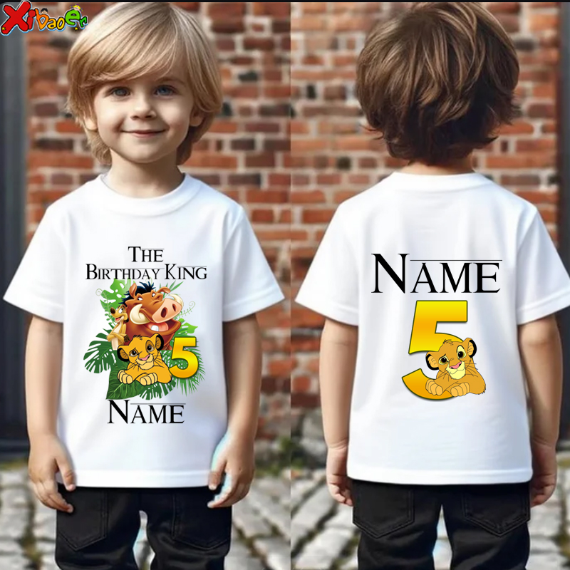 Summer Clothing Name - Anniversaire garçon chemises 5ème enfants correspondant