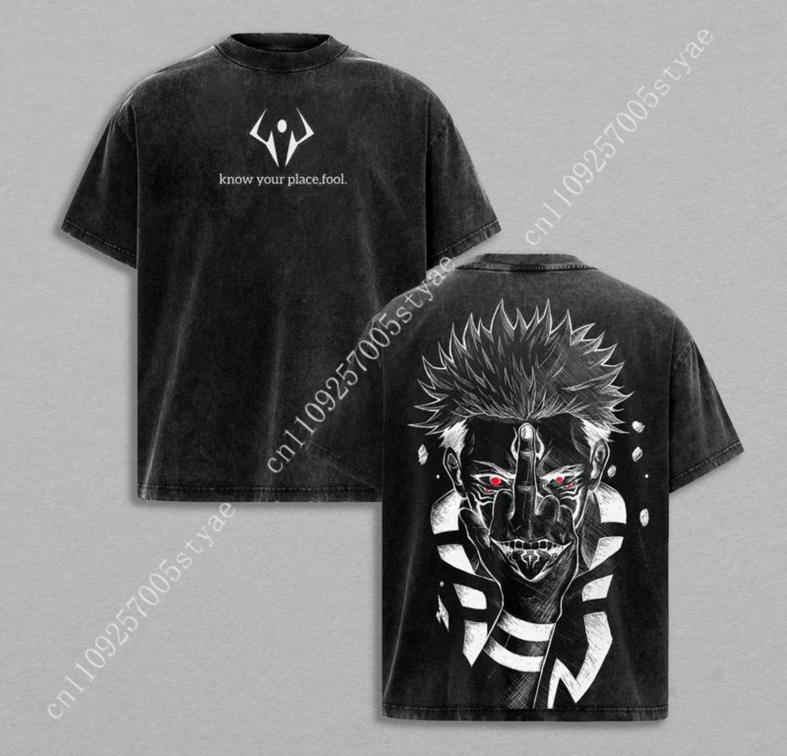 Vintage Summer Clothing Men - T-shirt graphique Anime Ryomen Sukuna, vintage,