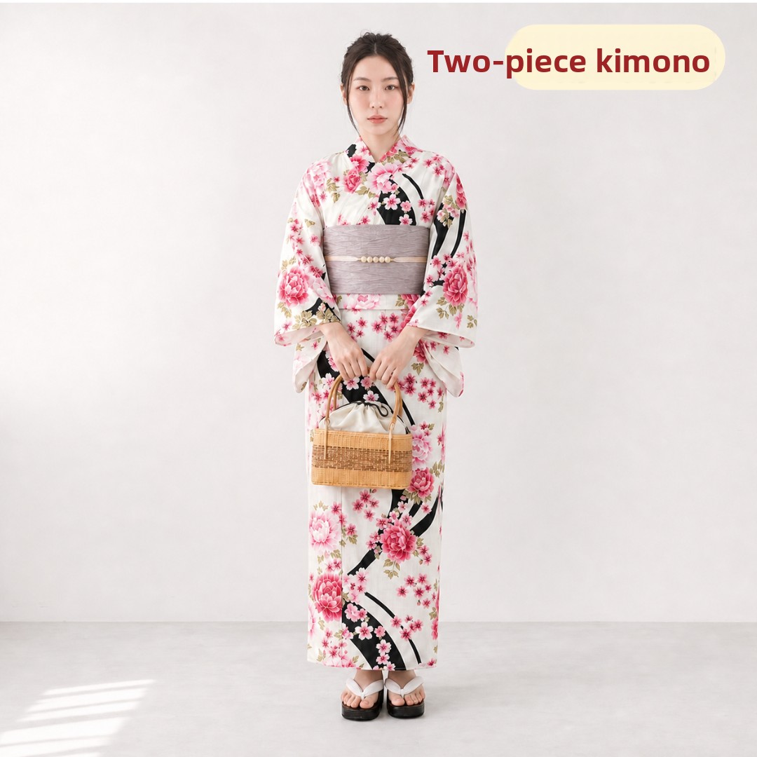 Summer Clothing Wear - Peignoir deux pièces style kimono pour