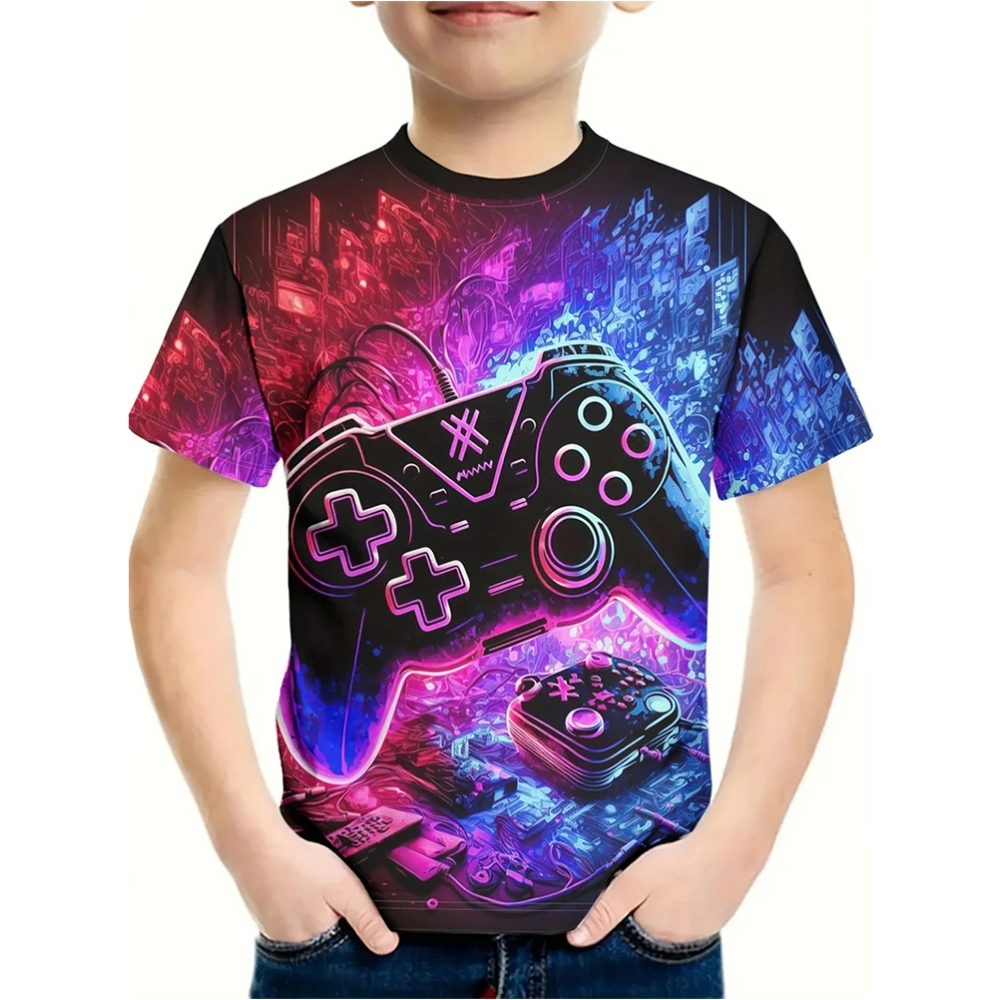 T-Shirt pour garçon imprimé 3D - Summer Clothing Drawing For Kids avis et prix
