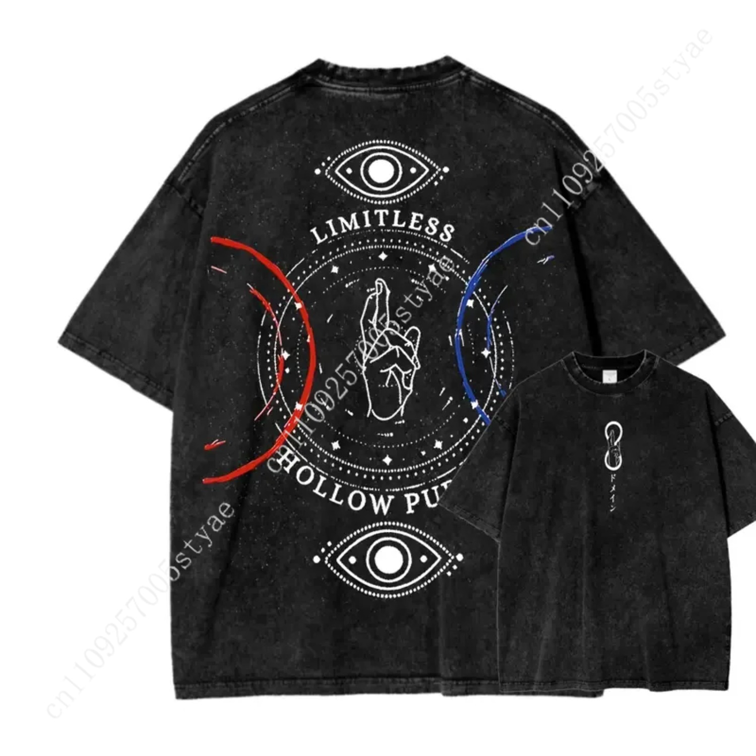 T-shirt imprimé Anime Gojo Sat - Vintage Summer Clothing Men avis et prix