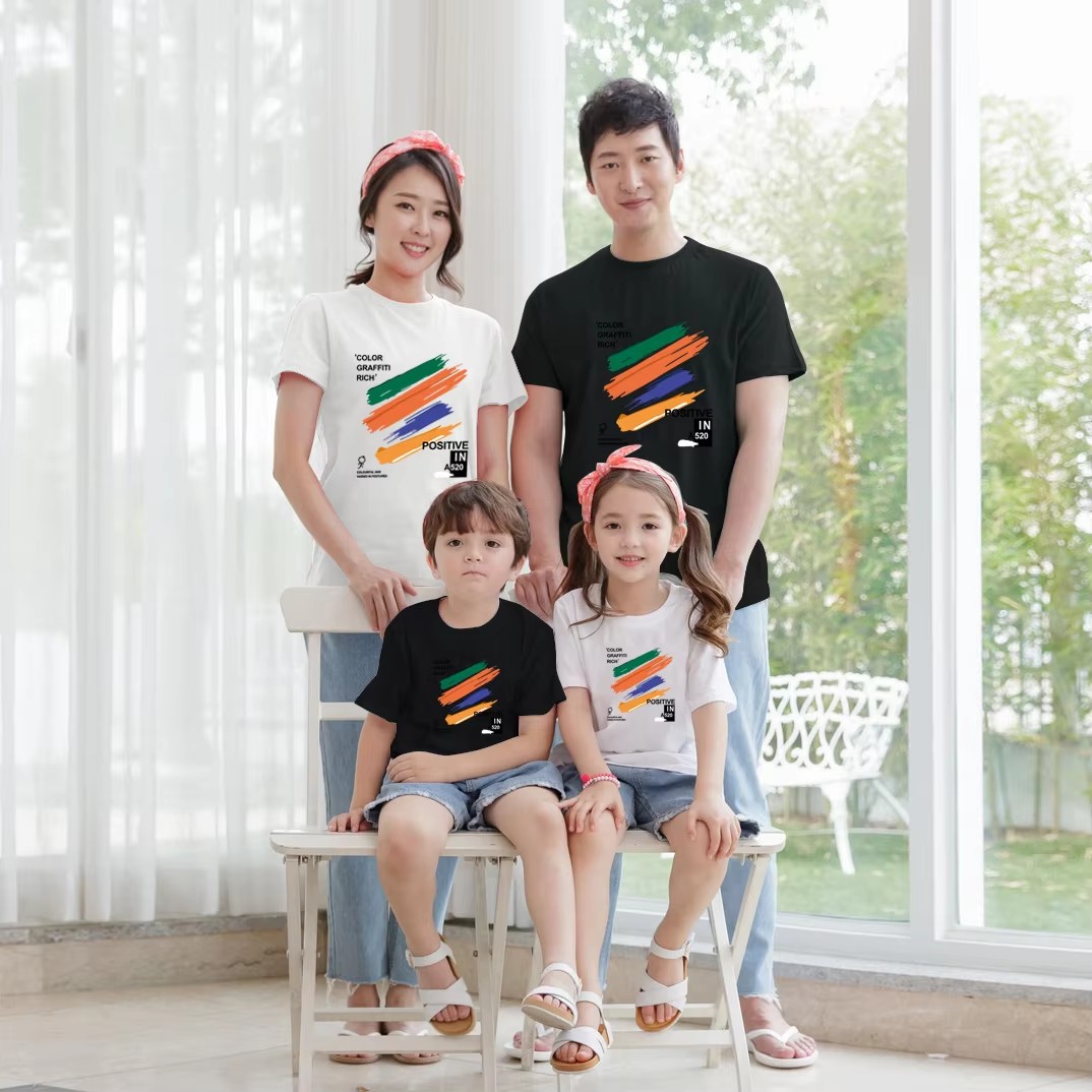 T-shirts Assortis Famille Été  - Summer Clothing Drawing For Kids avis et prix