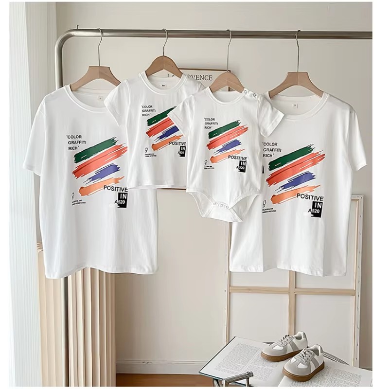 T-shirts Assortis Famille Été  - Summer Clothing Drawing For Kids avis et prix