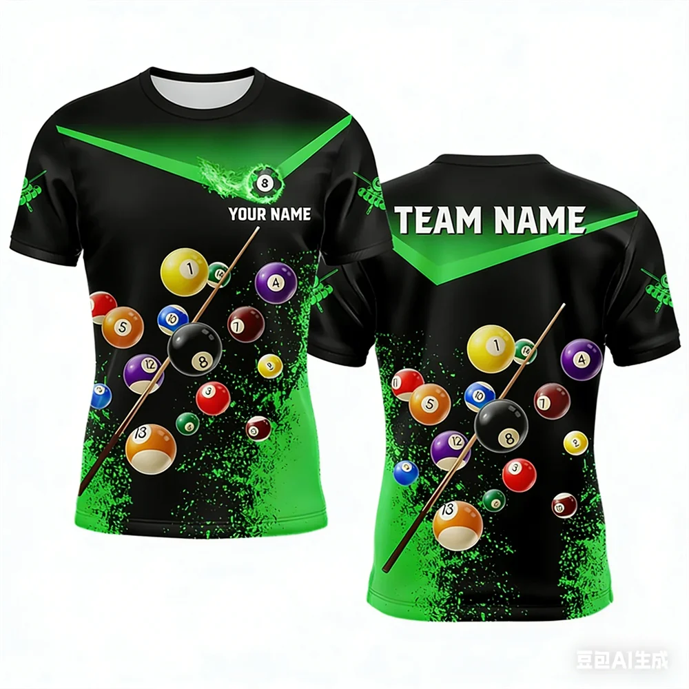 T-shirt de sport de billard te - Summer Clothing Name avis et prix