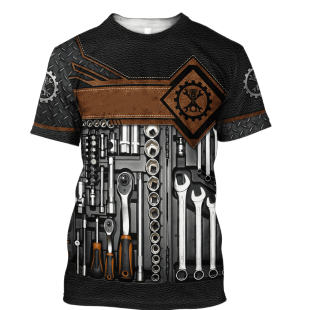 T-shirt vintage imprimé mécani - Summer Clothing Name avis et prix