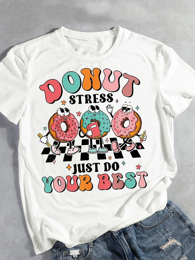 T-shirt imprimé dessin animé D - Summer Clothing Trends For Women 2026 avis et prix