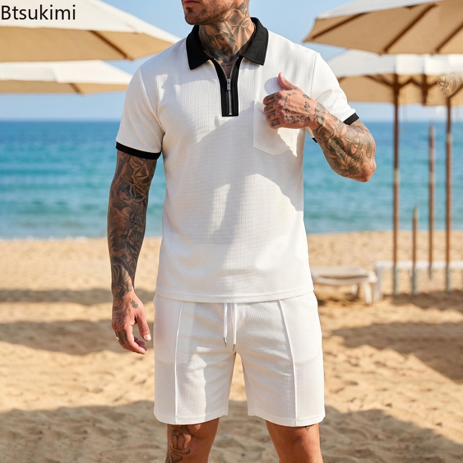 Ensemble Polo à Col Waffle et  - Summer Clothing Wear avis et prix