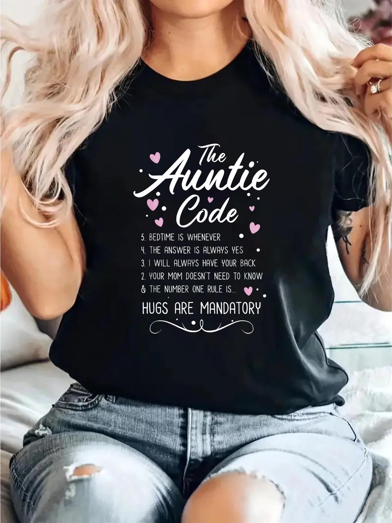 T-shirt à thème tante amusant  - Summer Clothing Wear avis et prix