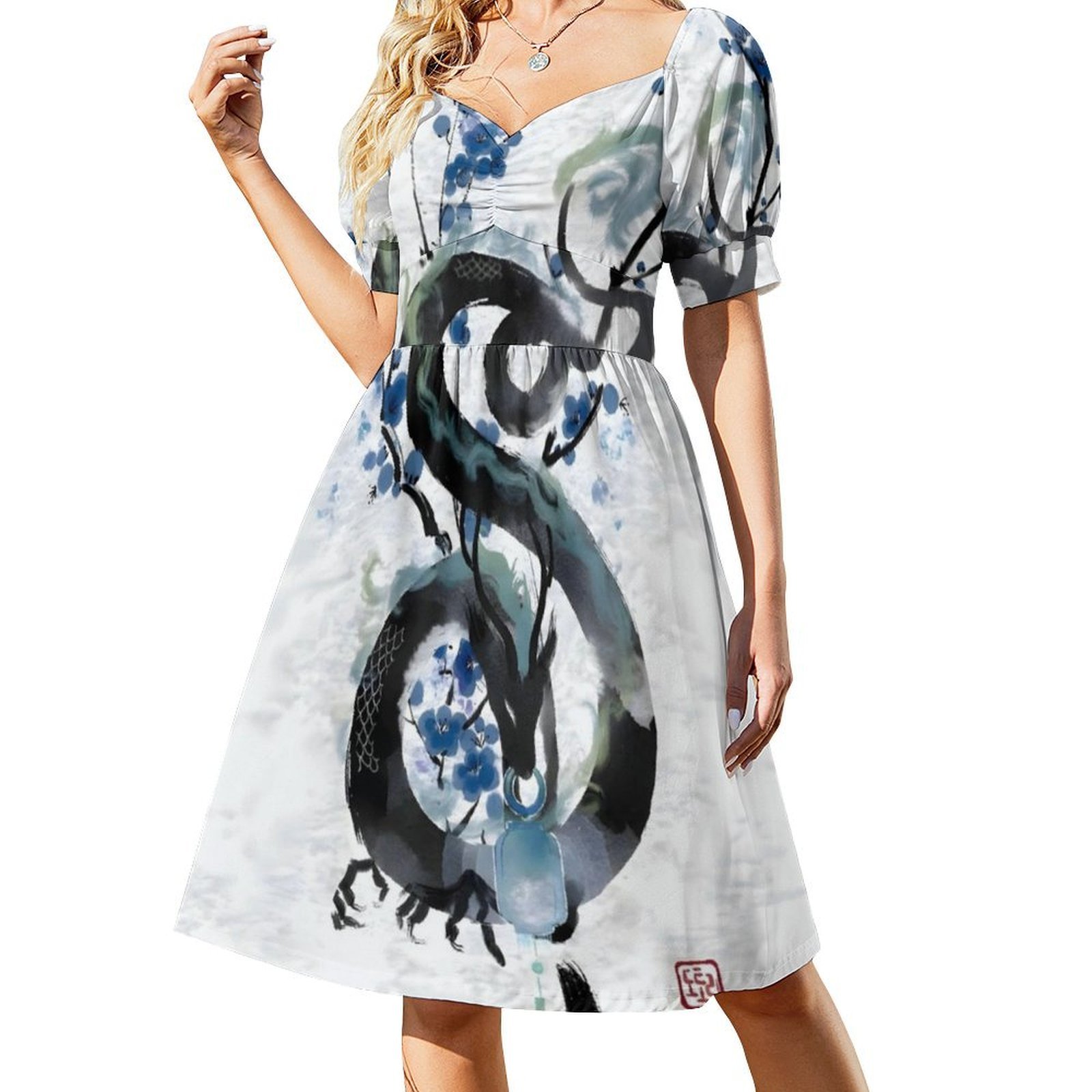 Japonais bleu nuit Dragon encr - Summer Japanese Clothing avis et prix